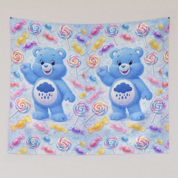 Artikelvorschau, Niedlicher blauer Teddybär Care Bears entworfen und verkauft von CleanInkStudio.