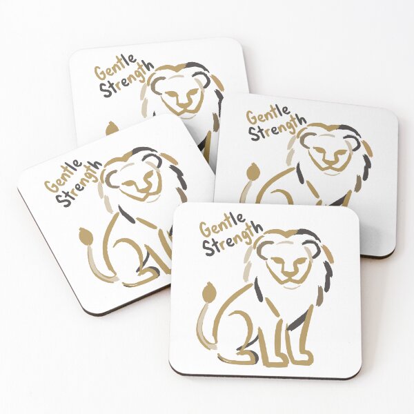 Item preview, Gentle Strength Lion Minimalist Motivation designed and sold by OuSfian1.