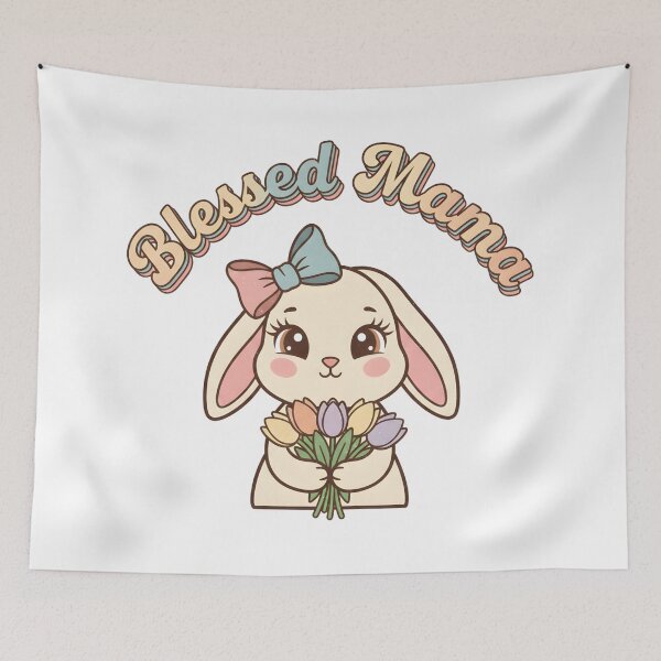 Item preview, Blessed Mama Easter Bunny – Vintage Spring designed and sold by DIRTYSKETCHH.