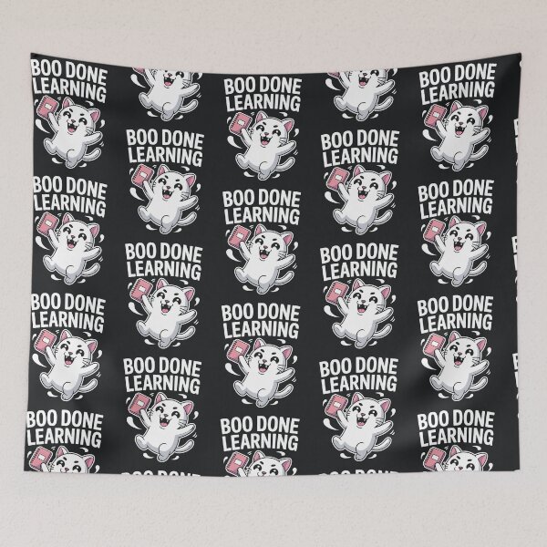 Item preview, Boo Done Learning – Funny Graduation Cat designed and sold by Taans-Creation.