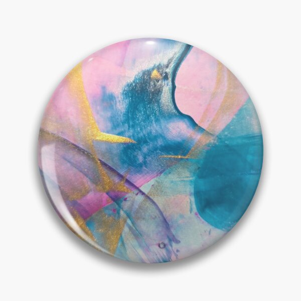 Item preview, Luminous Currents – Blue Abstract With Magenta and Gold Energy designed and sold by McKay Edition.
