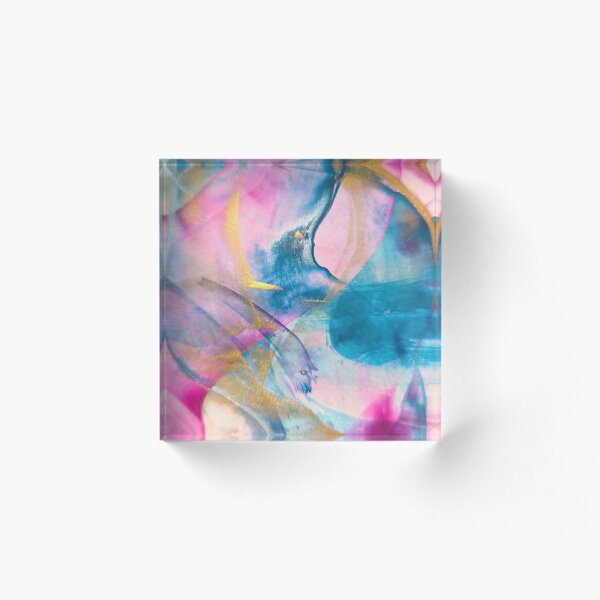 Item preview, Luminous Currents – Blue Abstract With Magenta and Gold Energy designed and sold by McKay Edition.
