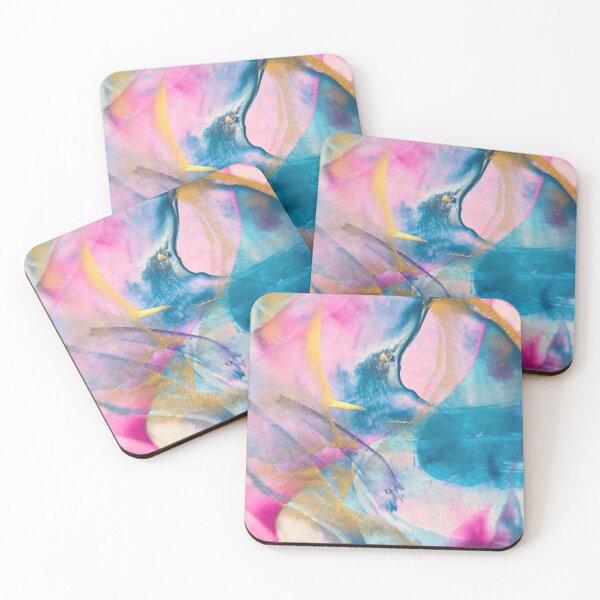 Item preview, Luminous Currents – Blue Abstract With Magenta and Gold Energy designed and sold by McKay Edition.