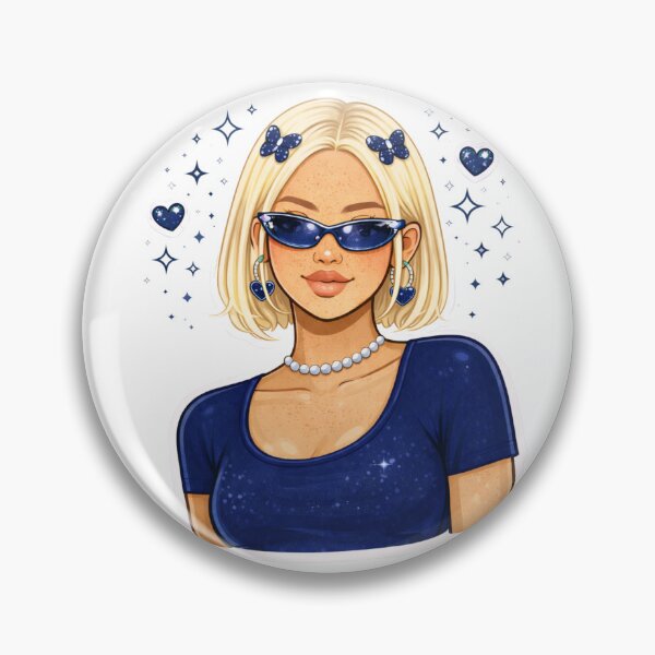 Item preview, pop y2k girlie navy blue designed and sold by BudgetsbyB.