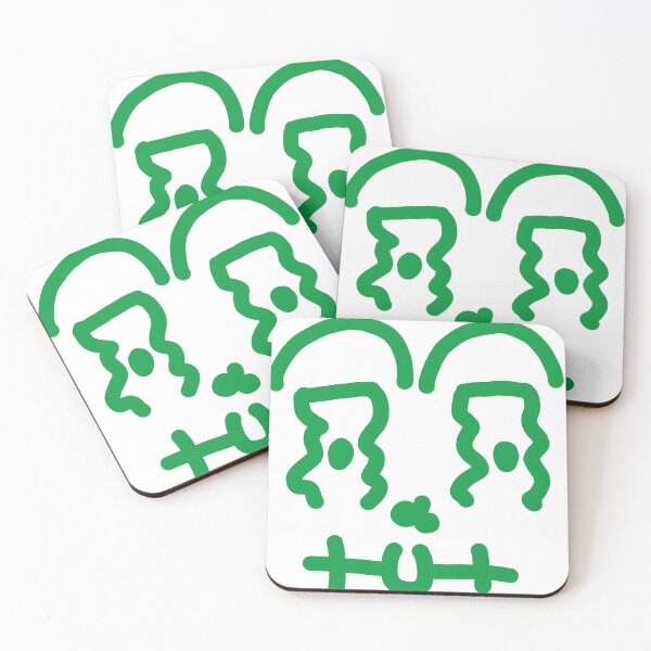 Item preview, Green Glitch Monster – Stitched Doodle Face designed and sold by felipemaldonadoart.