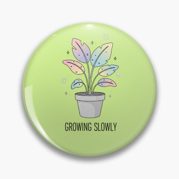 Item preview, "Growing Slowly" ||Pastel Rainbow Potted Plants Aesthetic designed and sold by TeerificThreads.