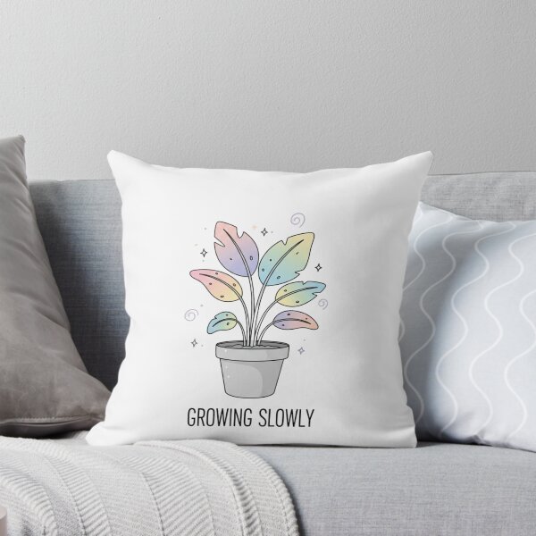 Item preview, "Growing Slowly" ||Pastel Rainbow Potted Plants Aesthetic designed and sold by TeerificThreads.