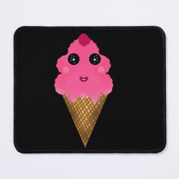 Item preview, Cute Pink Kawaii Ice Cream Cone Character designed and sold by HopeAndHustle.