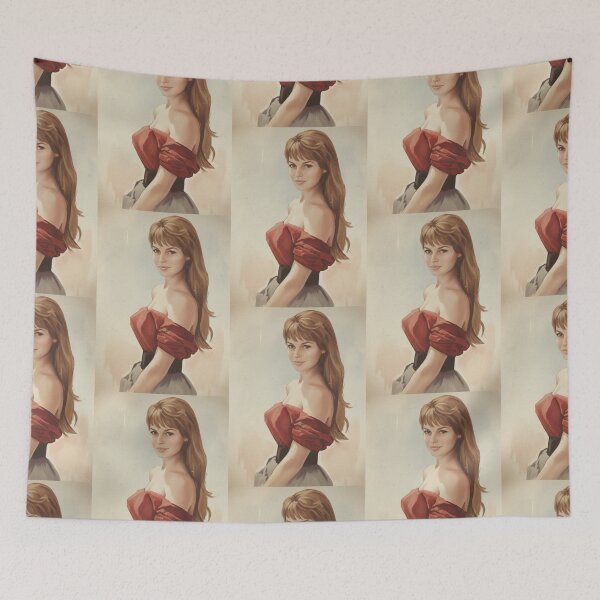 Item preview,  Vintage 1960s Portrait - Elegant Woman in Red designed and sold by SammyMorry.