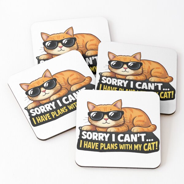 Item preview, Sorry, I Can’t… I Have Plans With My Cat! - Sticker designed and sold by Post Haste Art.