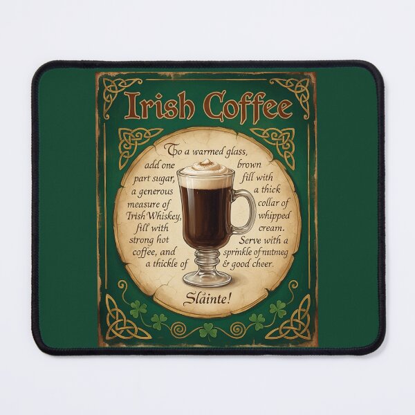 Item preview, Irish Coffee Pub Sign – Vintage Celtic Kitchen Bar Decor designed and sold by GiftsCreek.