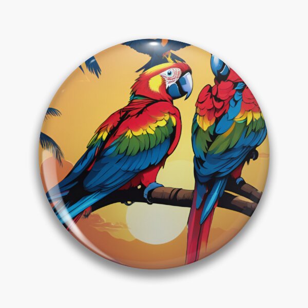 Item preview, Scarlet Macaws at Tropical Sunset designed and sold by CASASIS_MERCH.