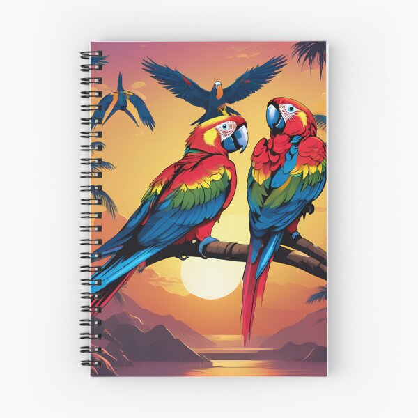 Item preview, Scarlet Macaws at Tropical Sunset designed and sold by CASASIS_MERCH.