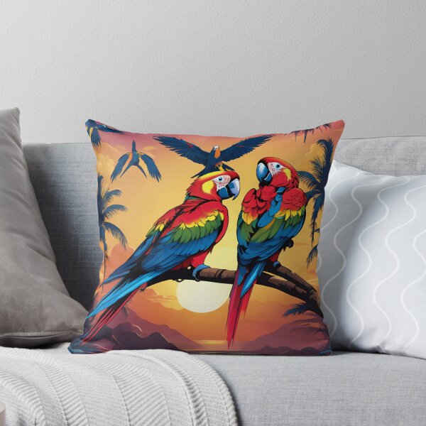Item preview, Scarlet Macaws at Tropical Sunset designed and sold by CASASIS_MERCH.