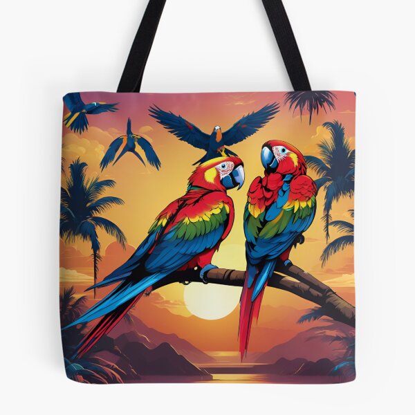 Item preview, Scarlet Macaws at Tropical Sunset designed and sold by CASASIS_MERCH.