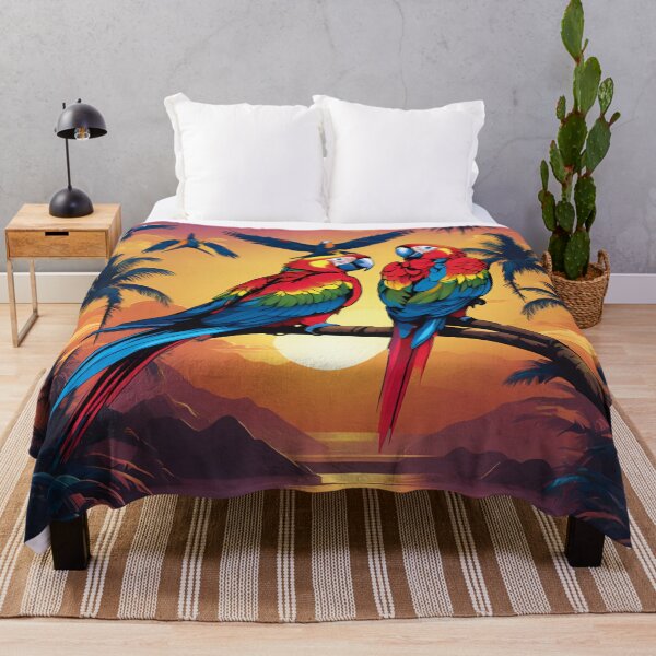 Item preview, Scarlet Macaws at Tropical Sunset designed and sold by CASASIS_MERCH.