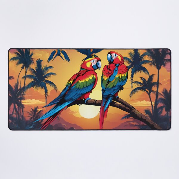 Item preview, Scarlet Macaws at Tropical Sunset designed and sold by CASASIS_MERCH.