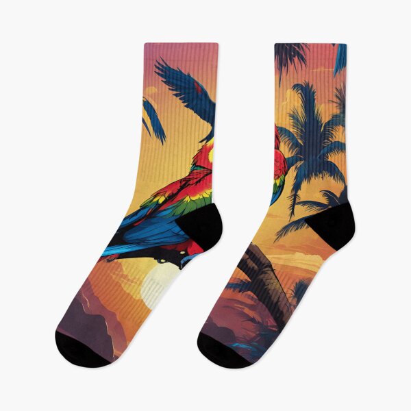 Item preview, Scarlet Macaws at Tropical Sunset designed and sold by CASASIS_MERCH.