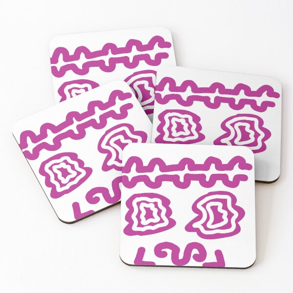 Item preview, Neon Pink Abstract Doodle Shapes designed and sold by felipemaldonadoart.