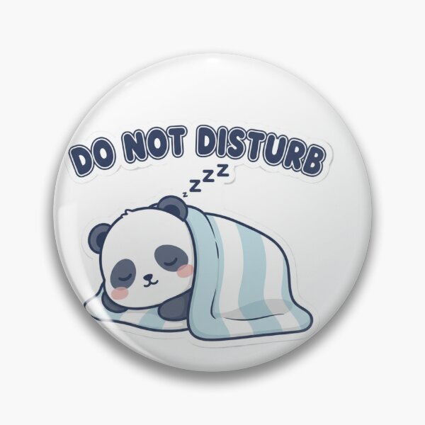 Item preview, Do Not Disturb Sleepy Panda Sticker – Cute Kawaii Sleeping Panda Laptop Decal designed and sold by snaperos.