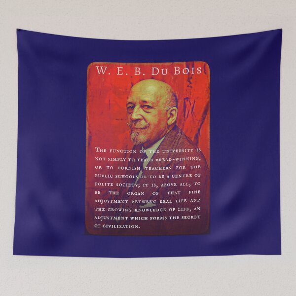 Item preview, W. E. B. Du Bois quote: The function of the university is not simply to teach bread-winning, or to furnish teachers for the public schools or to be a centre of polite society; designed and sold by artbleed.