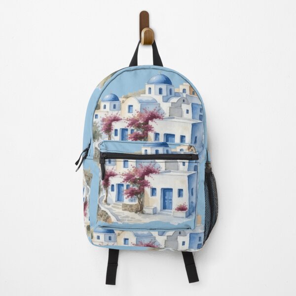 Item preview, Santorini Watercolor Blue Dome designed and sold by Ameliatra Design.