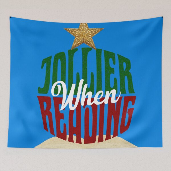 Item preview, Jollier When Reading | Christmas Bookish  designed and sold by bookstackdream.