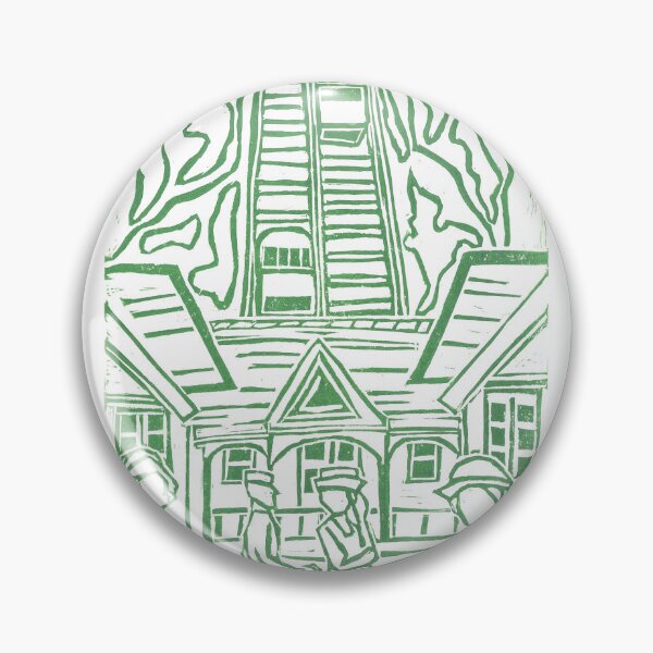 Item preview, Folkestone Lees Lifts art deco lino print (Pale Green) designed and sold by Life's eye Art and photography.