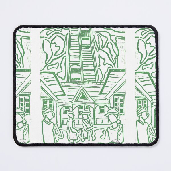 Item preview, Folkestone Lees Lifts art deco lino print (Pale Green) designed and sold by Life's eye Art and photography.