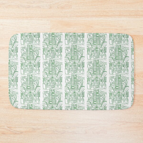 Item preview, Folkestone Lees Lifts art deco lino print (Pale Green) designed and sold by Life's eye Art and photography.
