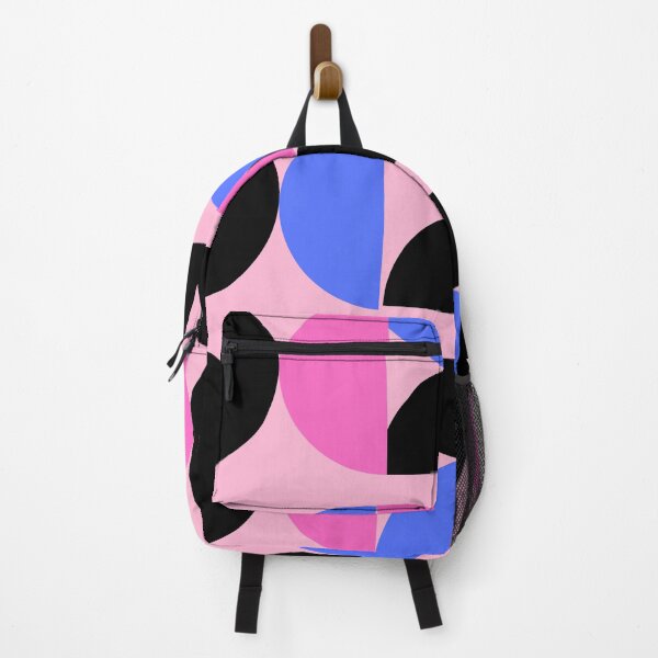Item preview, Geometric Half Moon #3 in Pink, Blue & Black designed and sold by Ink & Print Store .