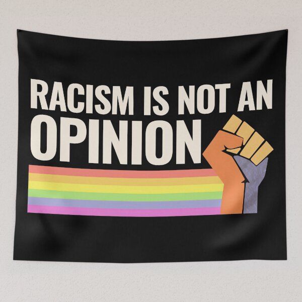 Item preview, Racism Is Not An Opinion – Anti-Racism Quote | Social Justice Tee & Wall Art designed and sold by Teetreasure2.