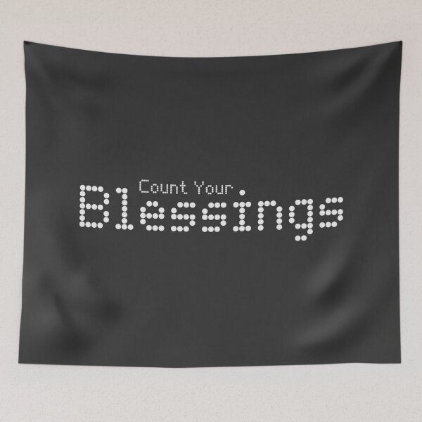 Item preview, Count Your Blessings Modern Dot Matrix Typography Islamic Art designed and sold by Miniature Store.