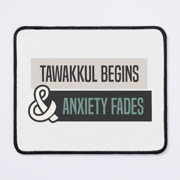 Item preview, Tawakkul Begins and Anxiety Fades Minimalist Islamic Quote Art designed and sold by Miniature Store.