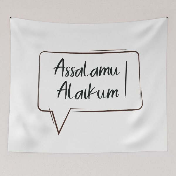 Item preview, Assalamu Alaikum Speech Bubble Minimalist Islamic Greeting Art designed and sold by Miniature Store.