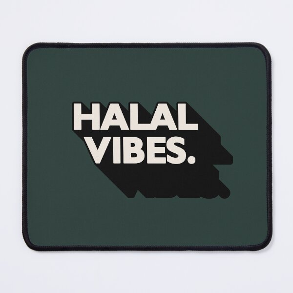 Item preview, Halal Vibes Bold 3D Shadow Typography Islamic Streetwear Art designed and sold by Miniature Store.