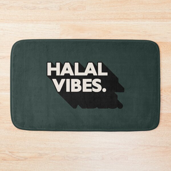 Item preview, Halal Vibes Bold 3D Shadow Typography Islamic Streetwear Art designed and sold by Miniature Store.