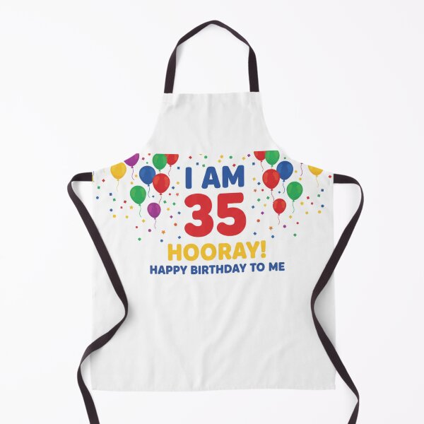 Item preview, I am 35 Hooray! Happy Birthday to Me - Tag My Shirt designed and sold by Tag My Shirt - Clothing Made to Be Written On..