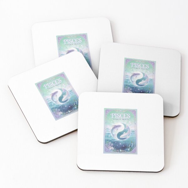 Item preview, Pisces Zodiac Wall Art, Celestial Koi Fish Poster designed and sold by apixelwall.