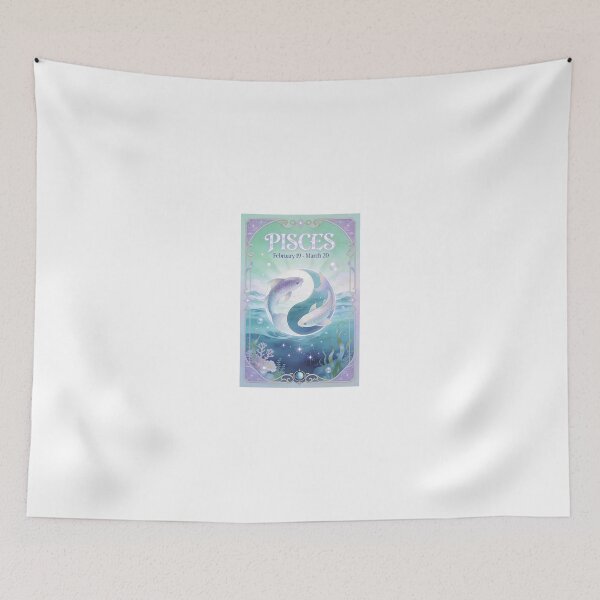 Item preview, Pisces Zodiac Wall Art, Celestial Koi Fish Poster designed and sold by apixelwall.