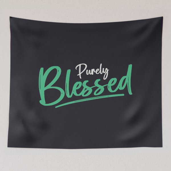 Item preview, Purely Blessed Mint Green Minimalist Script Typography Art designed and sold by Miniature Store.
