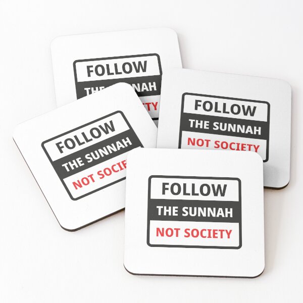 Item preview, Follow the Sunnah Not the Society Bold Warning Label Islamic Art designed and sold by Miniature Store.