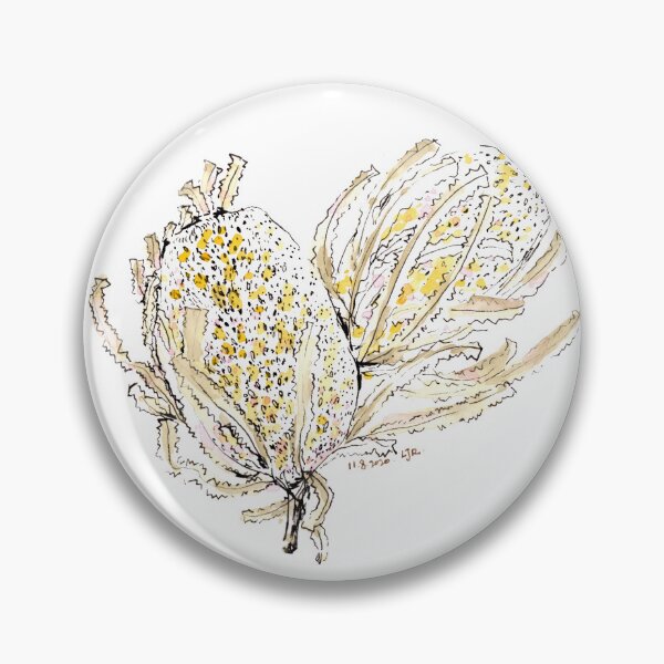 Item preview, Wild Banksia Flower Watercolor Sketch Series designed and sold by Little Garden Watercolors.