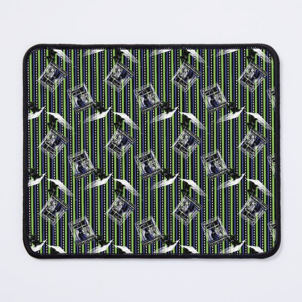Item preview, Cat & Dog 2 with Farm Window on Green & Blue Stripe designed and sold by Digitalmyth's Designs.