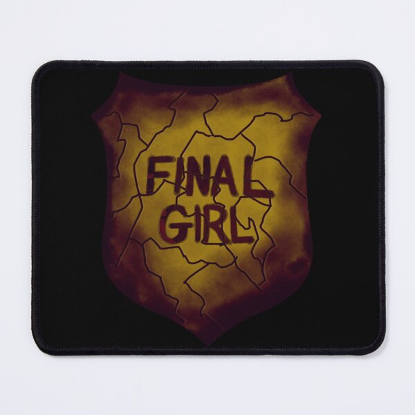 Item preview, Final Girl Cracked Shield Horror Genre designed and sold by bookstackdream.