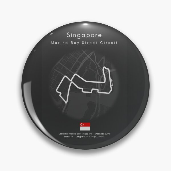 Item preview, Singapore Street Circuit Map Print Minimal Motorsport Poster designed and sold by shopcanva.