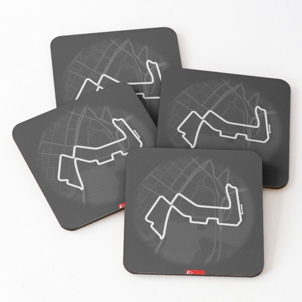 Item preview, Singapore Street Circuit Map Print Minimal Motorsport Poster designed and sold by shopcanva.