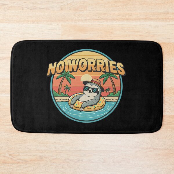 Item preview, No Worries Sloth Summer Vibes – Cute Relaxing Sloth Pool Float Sunset Design designed and sold by MUJU-pixel.