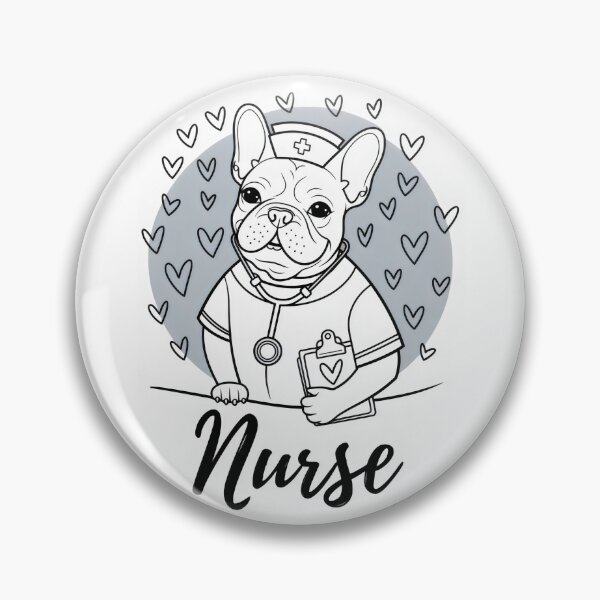 Item preview, Cute French Bulldog Nurse – Healthcare Hero Puppy Design designed and sold by ClinicalHubs.
