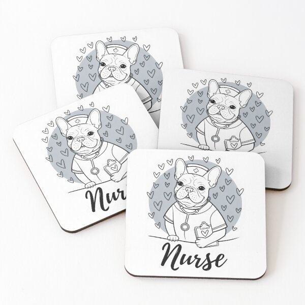 Item preview, Cute French Bulldog Nurse – Healthcare Hero Puppy Design designed and sold by ClinicalHubs.